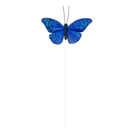 12 Packs: 3 ct. (36 total) Blue Feather Butterflies by Ashland®